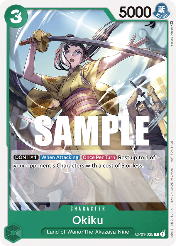 Carte Alt-Art Okiku OP01-035_p1 Rare — One Piece TCG PROMO-OP-01 Promos: Romance Dawn (Bandai)