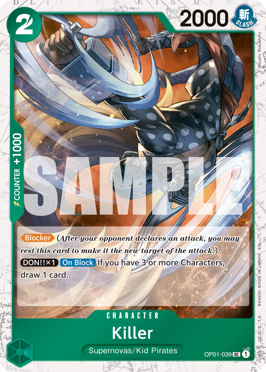 Carte Alt-Art Killer OP01-039_p1 Uncommon — One Piece TCG PRB-02 The Best Vol. 2 (Bandai)
