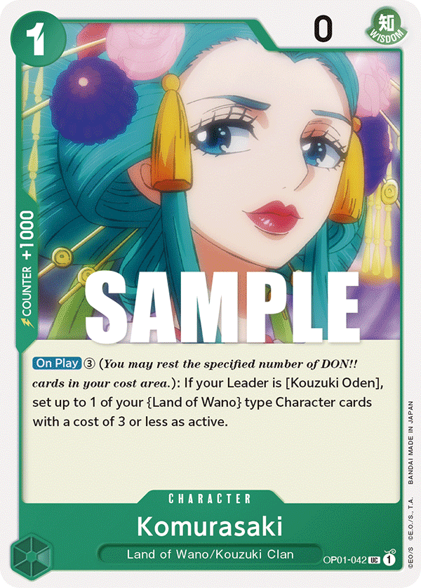 Carte Komurasaki OP01-042 Uncommon — One Piece TCG OP-01 Romance Dawn (Bandai)