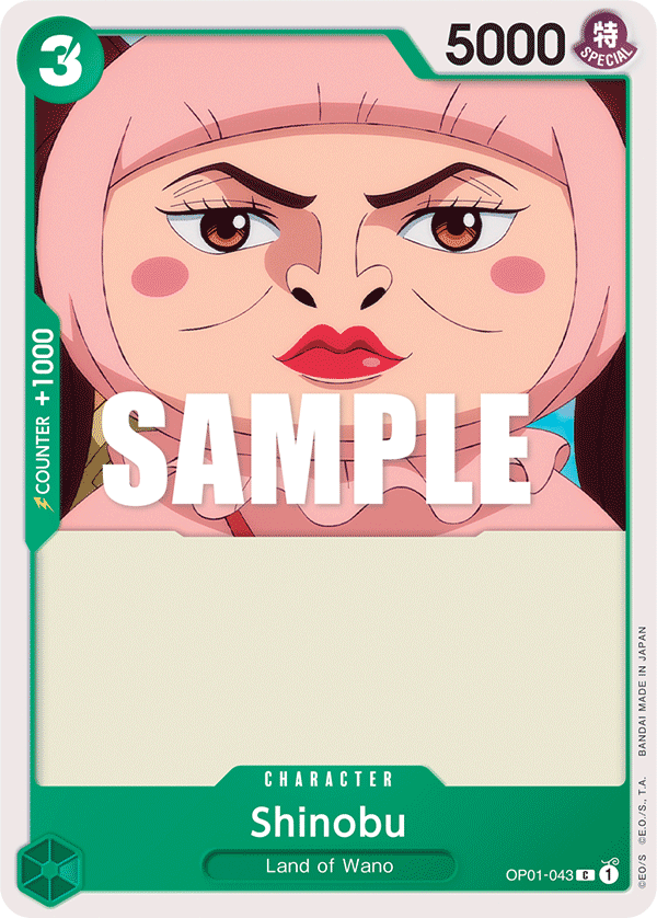 Carte Shinobu OP01-043 Common — One Piece TCG OP-01 Romance Dawn (Bandai)
