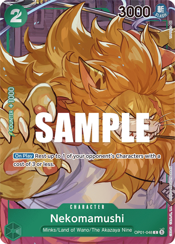 Carte Alt-Art Nekomamushi OP01-048_p1 Common — One Piece TCG OP-01 Romance Dawn (Bandai)