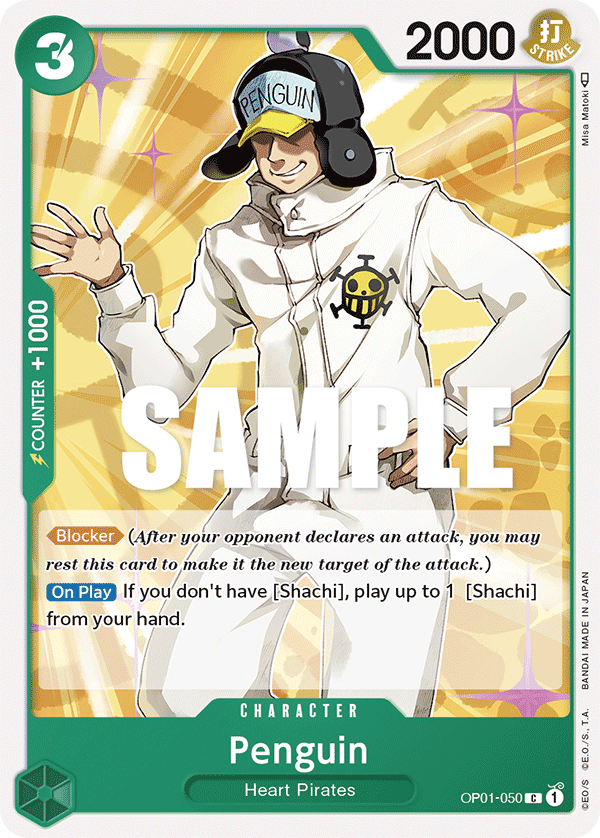 Carte Penguin OP01-050 Common — One Piece TCG OP-01 Romance Dawn (Bandai)