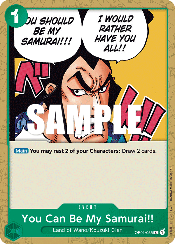 Carte You Can Be My Samurai!! OP01-055 Common — One Piece TCG OP-01 (Bandai)