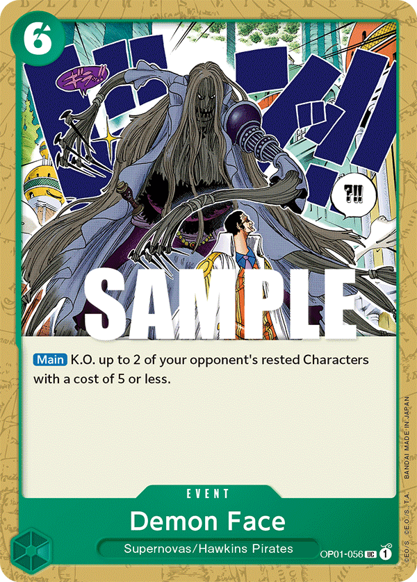 Carte Demon Face OP01-056 Uncommon — One Piece TCG OP-01 Romance Dawn (Bandai)