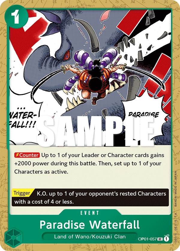 Carte Paradise Waterfall OP01-057 Uncommon — One Piece TCG OP-01 (Bandai)