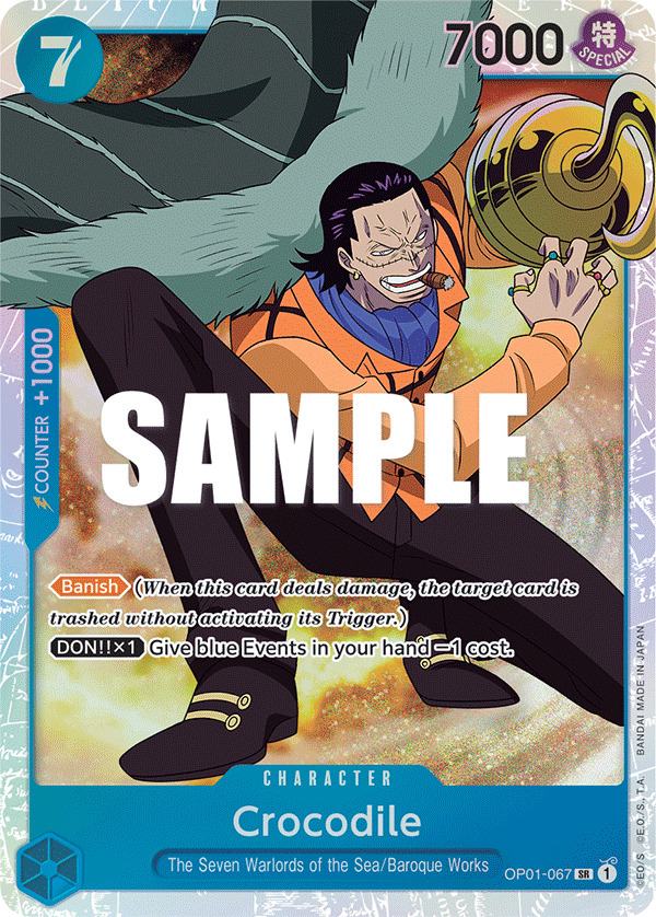 Carte Crocodile OP01-067 Super Rare — One Piece TCG OP-01 Romance Dawn (Bandai)