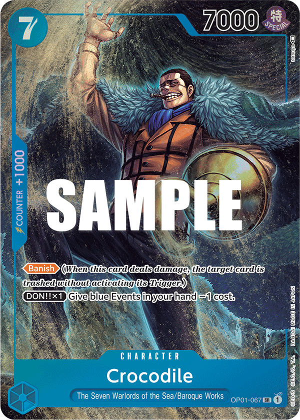 Carte Alt-Art Crocodile OP01-067_p1 Super Rare — One Piece TCG OP-01 Romance Dawn (Bandai)