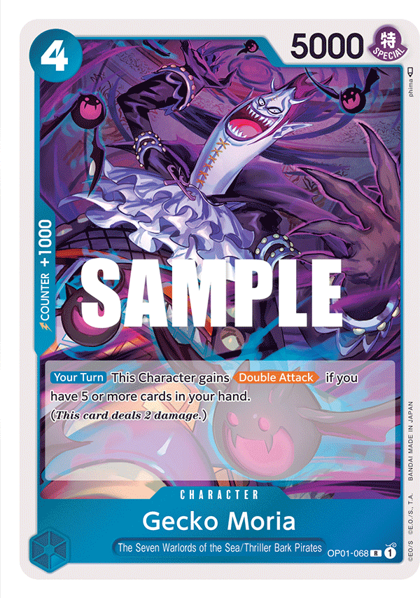 Carte Gecko Moria OP01-068 Rare — One Piece TCG OP-01 Romance Dawn (Bandai)