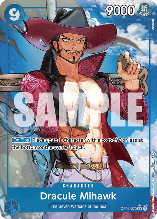 Carte Alt-Art Dracule Mihawk OP01-070_p4 Super Rare — One Piece TCG PRB-01 The Best (Bandai)