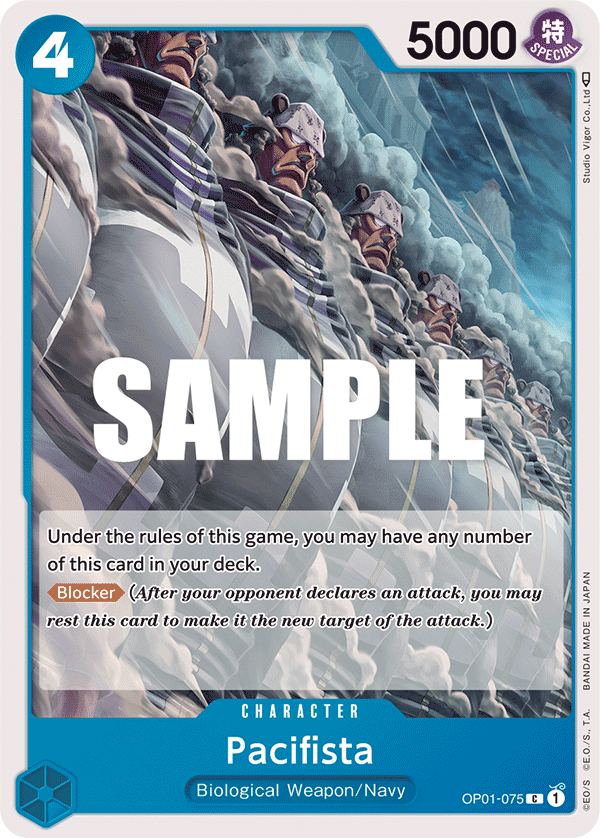 Carte Pacifista OP01-075 Common — One Piece TCG OP-01 Romance Dawn (Bandai)
