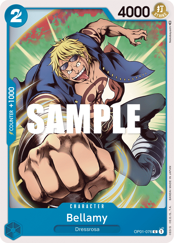 Carte Bellamy OP01-076 Common — One Piece TCG OP-01 Romance Dawn (Bandai)