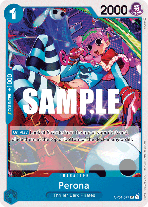 Carte Perona OP01-077 Uncommon — One Piece TCG OP-01 Romance Dawn (Bandai)