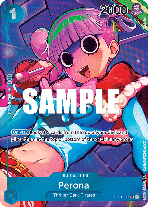 Carte Alt-Art Perona OP01-077_p1 Uncommon — One Piece TCG OP-01 Romance Dawn (Bandai)
