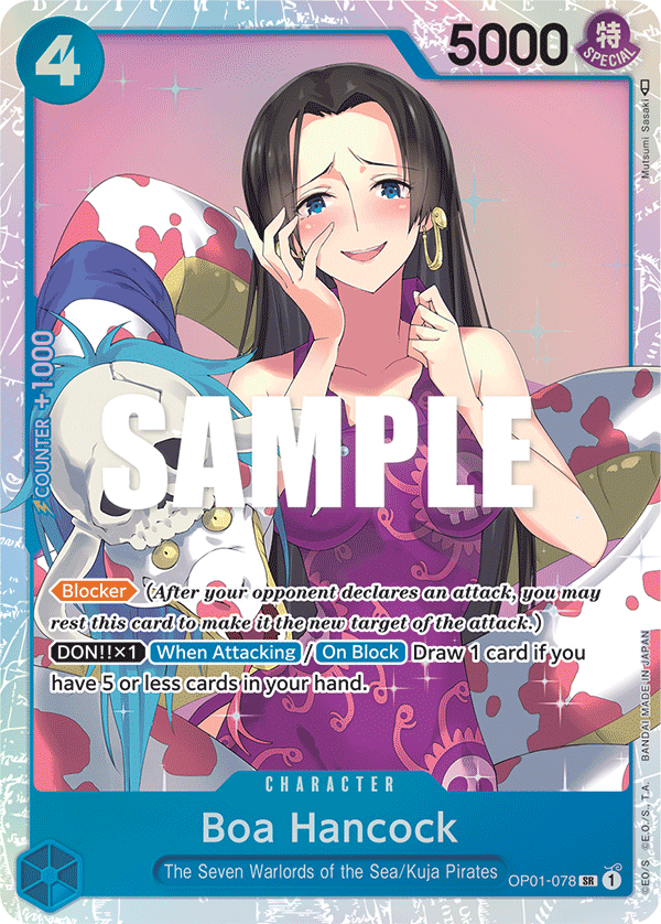 Carte Boa Hancock OP01-078 Super Rare — One Piece TCG OP-01 (Bandai)