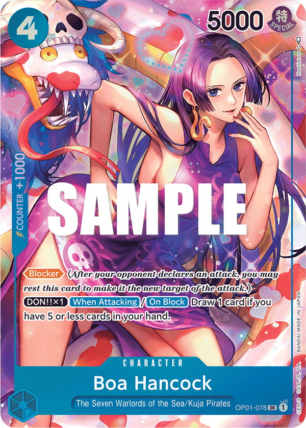 Carte Alt-Art Boa Hancock OP01-078_p1 Super Rare — One Piece TCG OP-01 Romance Dawn (Bandai)
