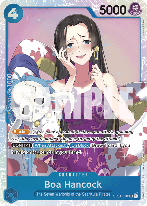 Carte Alt-Art Boa Hancock OP01-078_p3 Super Rare — One Piece TCG OP-01 Romance Dawn (Bandai)
