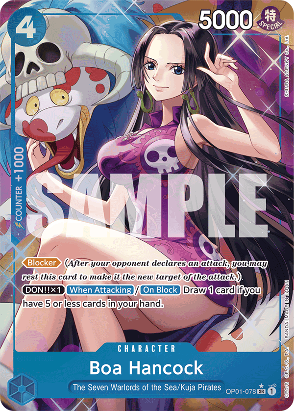 Carte Alt-Art Boa Hancock OP01-078_p4 Super Rare — One Piece TCG PRB-01 The Best (Bandai)