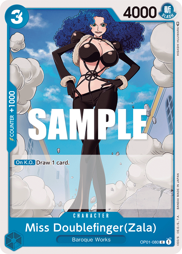 Carte Miss Doublefinger(Zala) OP01-080 Common — One Piece TCG OP-01 Romance Dawn (Bandai)