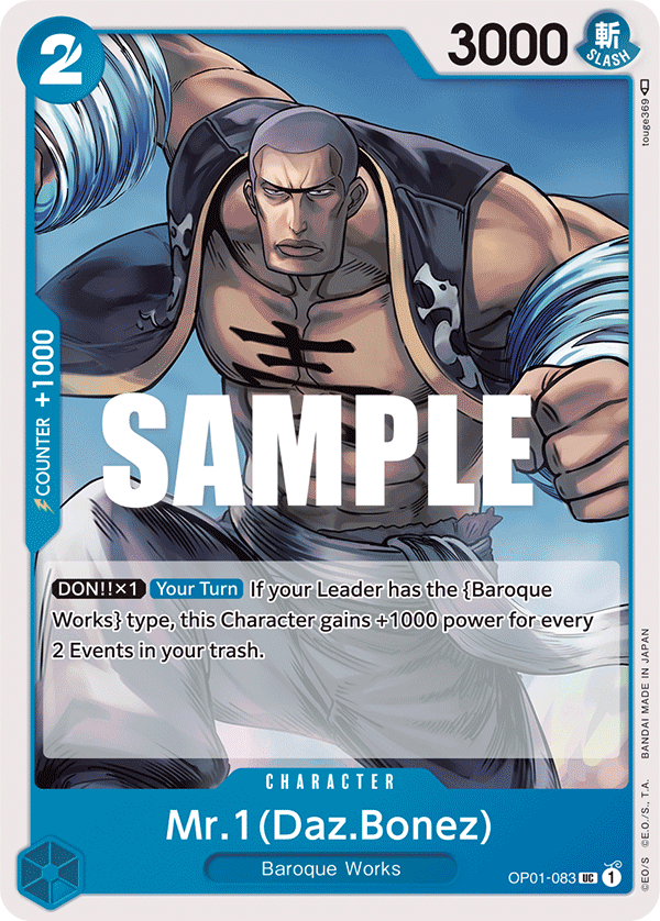 Carte Mr.1(Daz.Bonez) OP01-083 Uncommon — One Piece TCG OP-01 Romance Dawn (Bandai)