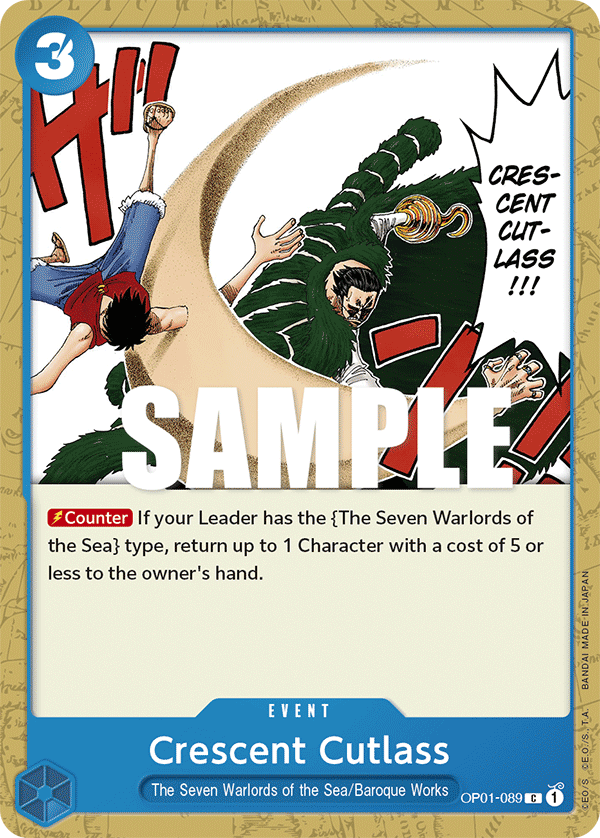 Carte Crescent Cutlass OP01-089 Common — One Piece TCG OP-01 Romance Dawn (Bandai)