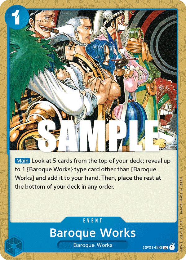 Carte Baroque Works OP01-090 Uncommon — One Piece TCG OP-01 Romance Dawn (Bandai)