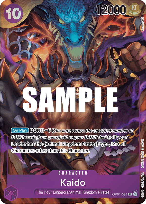 Carte Alt-Art Kaido OP01-094_p1 Super Rare — One Piece TCG OP-01 Romance Dawn (Bandai)