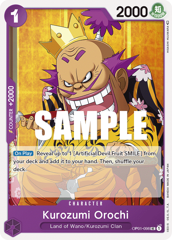 Carte Kurozumi Orochi OP01-098 Uncommon — One Piece TCG OP-01 Romance Dawn (Bandai)