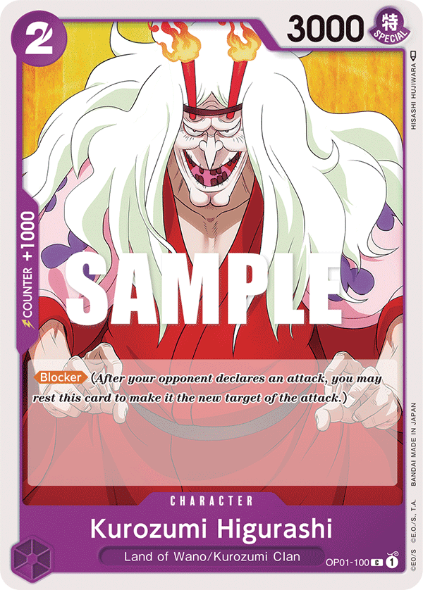 Carte Kurozumi Higurashi OP01-100 Common — One Piece TCG OP-01 Romance Dawn (Bandai)