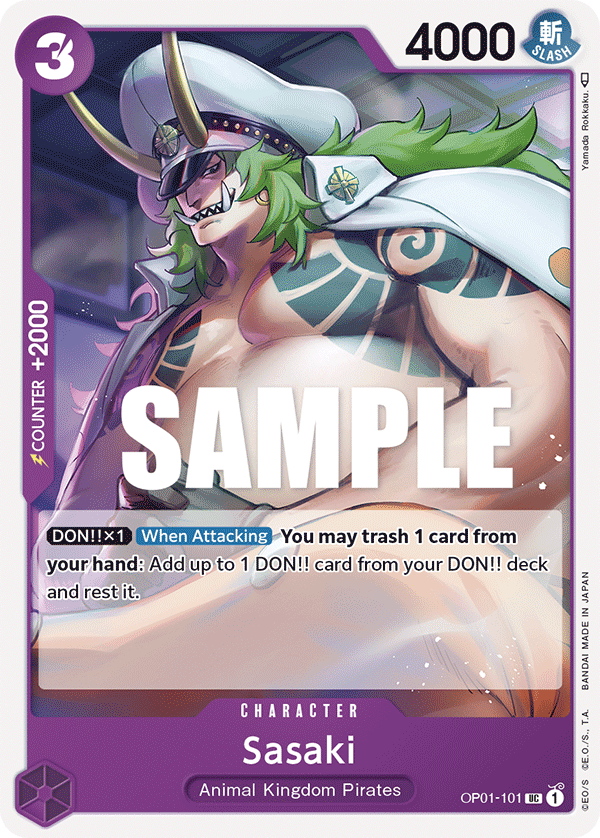 Carte Sasaki OP01-101 Uncommon — One Piece TCG OP-01 Romance Dawn (Bandai)