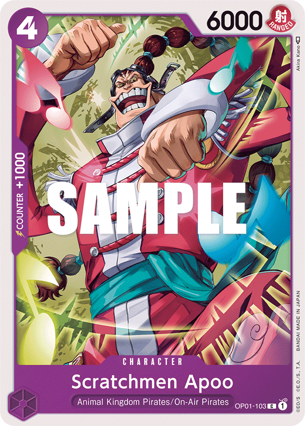 Carte Scratchmen Apoo OP01-103 Common — One Piece TCG OP-01 Romance Dawn (Bandai)