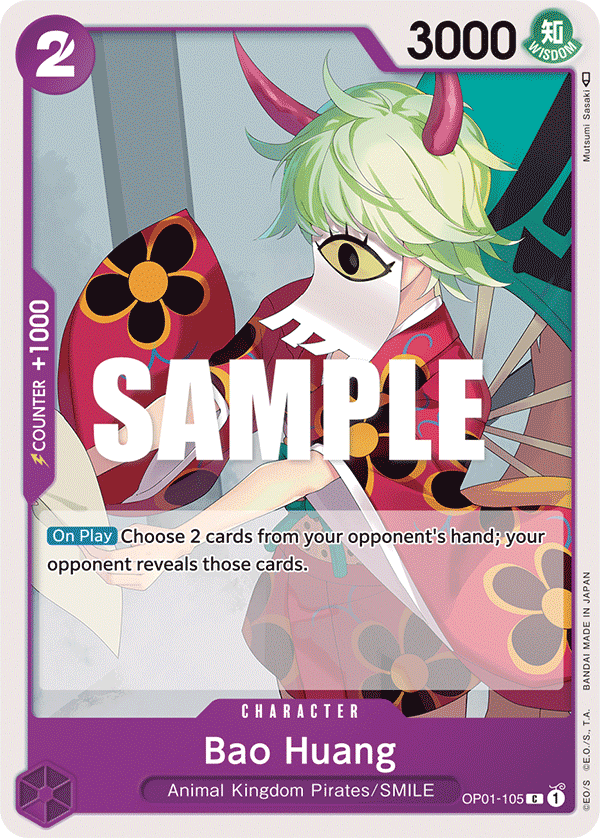 Carte Bao Huang OP01-105 Common — One Piece TCG OP-01 Romance Dawn (Bandai)