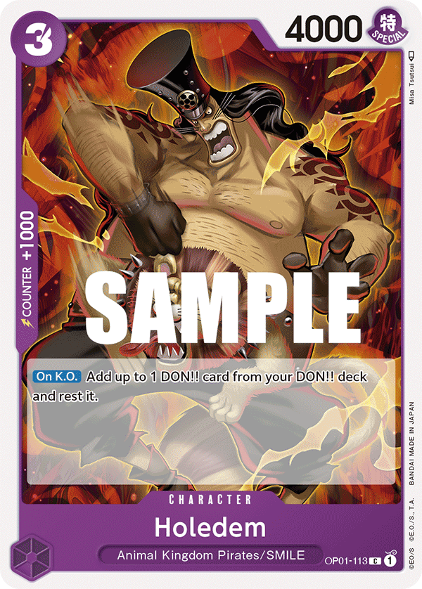 Carte Holedem OP01-113 Common — One Piece TCG OP-01 Romance Dawn (Bandai)