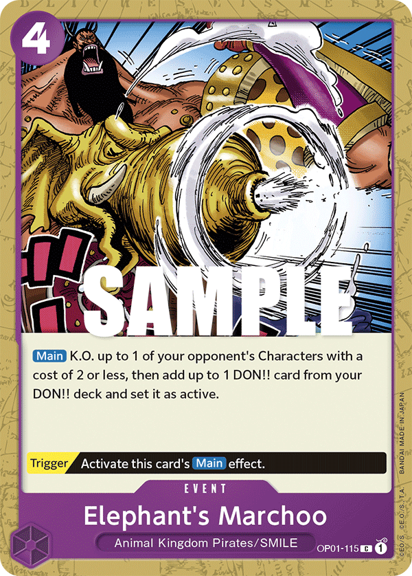 Carte Elephant's Marchoo OP01-115 Common — One Piece TCG OP-01 Romance Dawn (Bandai)