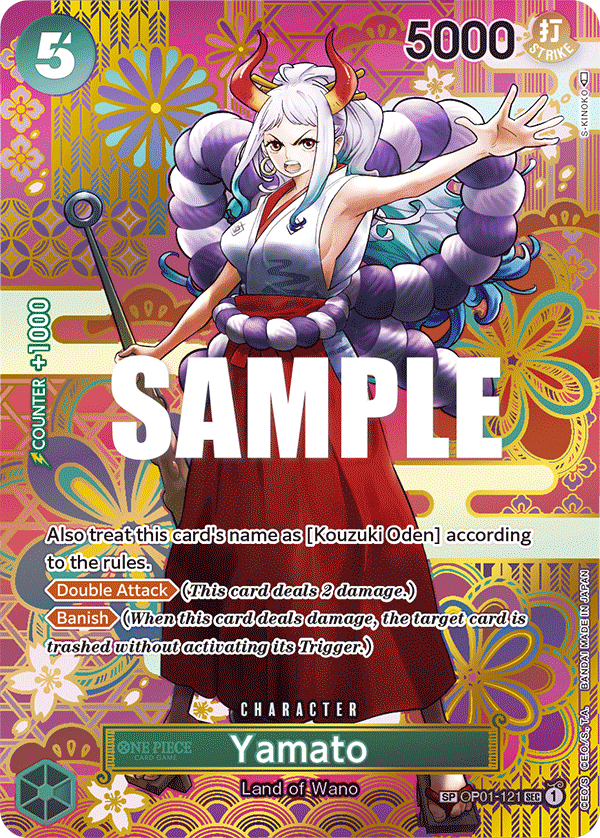 Carte Alt-Art Yamato OP01-121_p2 Special — One Piece TCG OP-05 Awakening of the New Era (Bandai)
