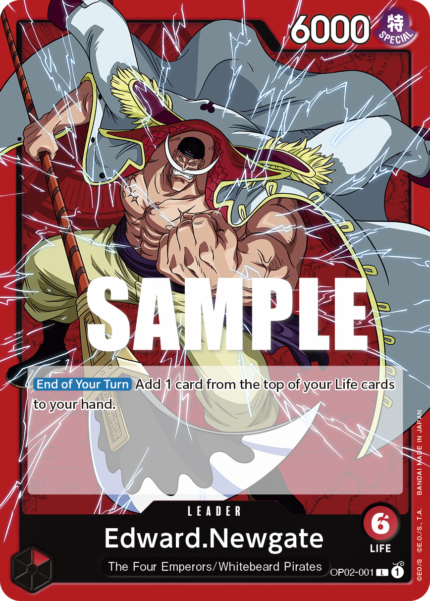 Carte Edward.Newgate OP02-001 Leader — One Piece TCG OP-02 (Bandai)