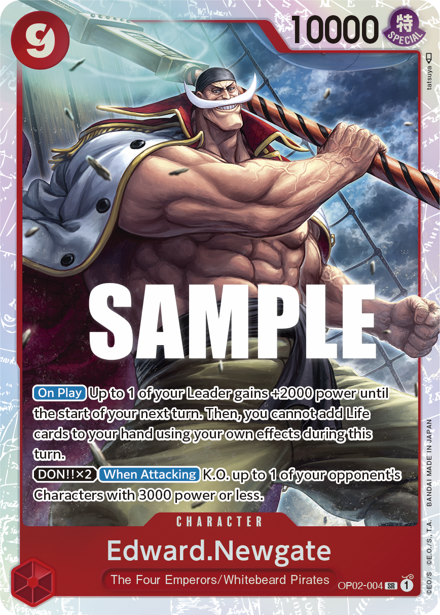 Carte Edward.Newgate OP02-004 Super Rare — One Piece TCG OP-02 (Bandai)