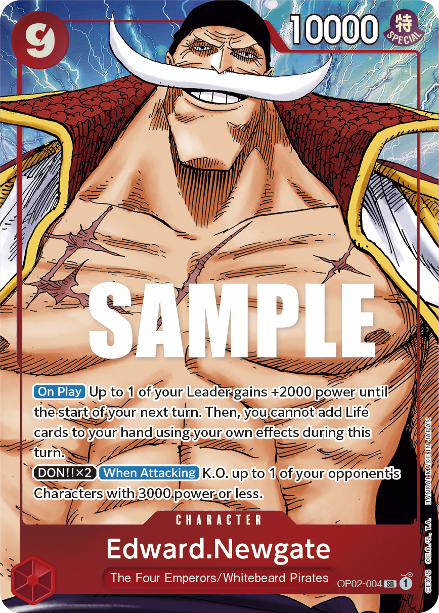 Carte Alt-Art Edward Newgate OP02-004_p1 Super Rare — One Piece TCG OP-02 Paramount War (Bandai)