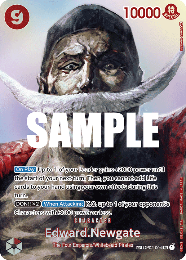 Carte Alt-Art Edward Newgate OP02-004_p2 Special — One Piece TCG OP-04 Kingdoms of Intrigue (Bandai)