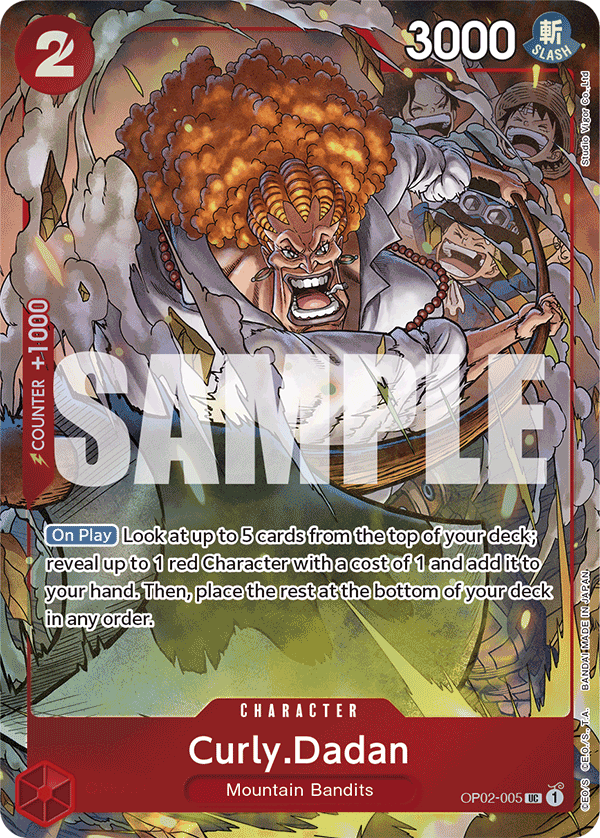 Carte Alt-Art Curly.Dadan OP02-005_p2 Uncommon — One Piece TCG OTHER One Piece Products (Bandai)