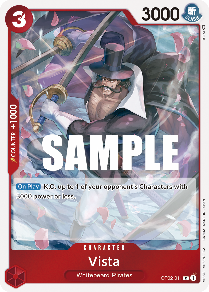 Carte Vista OP02-011 Rare — One Piece TCG OP-02 Paramount War (Bandai)