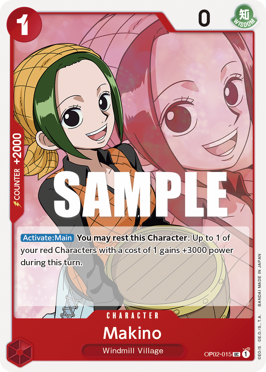 Carte Makino OP02-015 Uncommon — One Piece TCG OP-02 (Bandai)