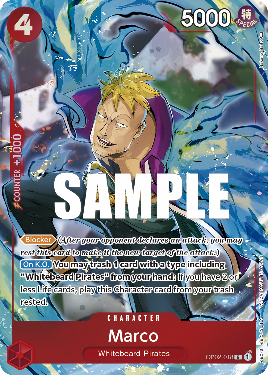 Carte Alt-Art Marco OP02-018_p1 Rare — One Piece TCG OP-02 Paramount War (Bandai)