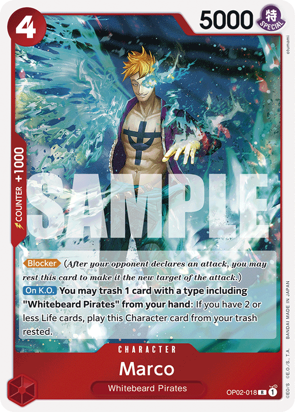Carte Marco OP02-018_p3 Rare — One Piece TCG OP-02 (Bandai)