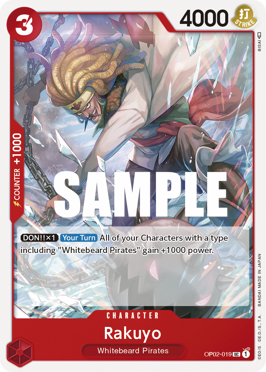 Carte Rakuyo OP02-019 Uncommon — One Piece TCG OP-02 Paramount War (Bandai)