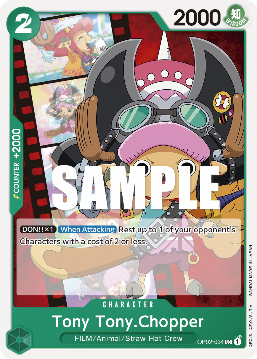Carte Tony Tony.Chopper OP02-034 Uncommon — One Piece TCG OP-02 Paramount War (Bandai)