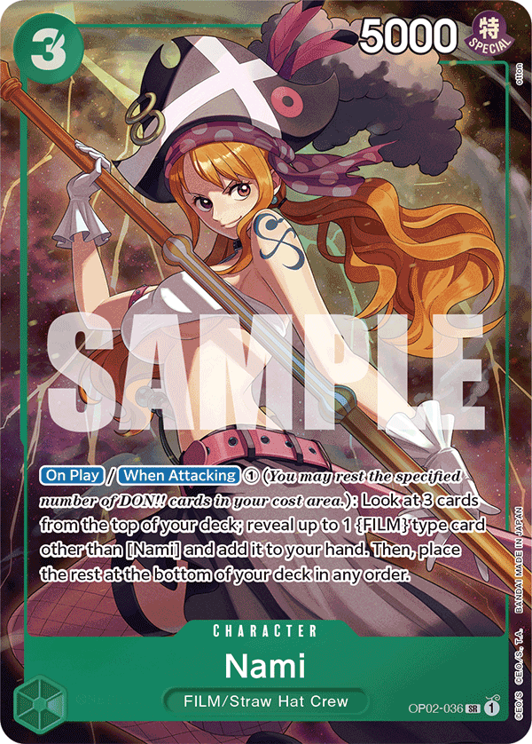 Carte Nami OP02-036_p2 Super Rare Alt Art — One Piece TCG OTHER One Piece Products (Bandai)