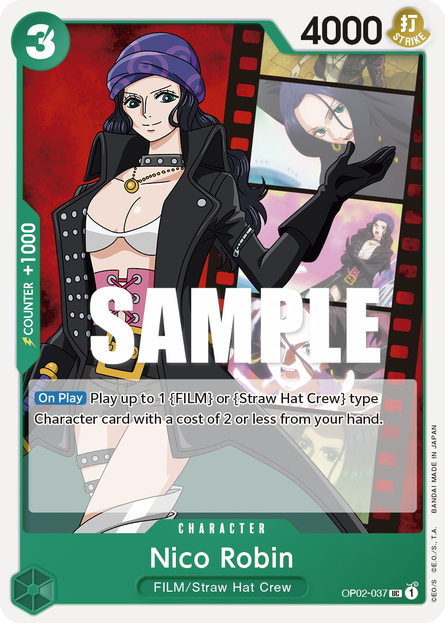 Carte Nico Robin OP02-037 Uncommon — One Piece TCG OP-02 Paramount War (Bandai)