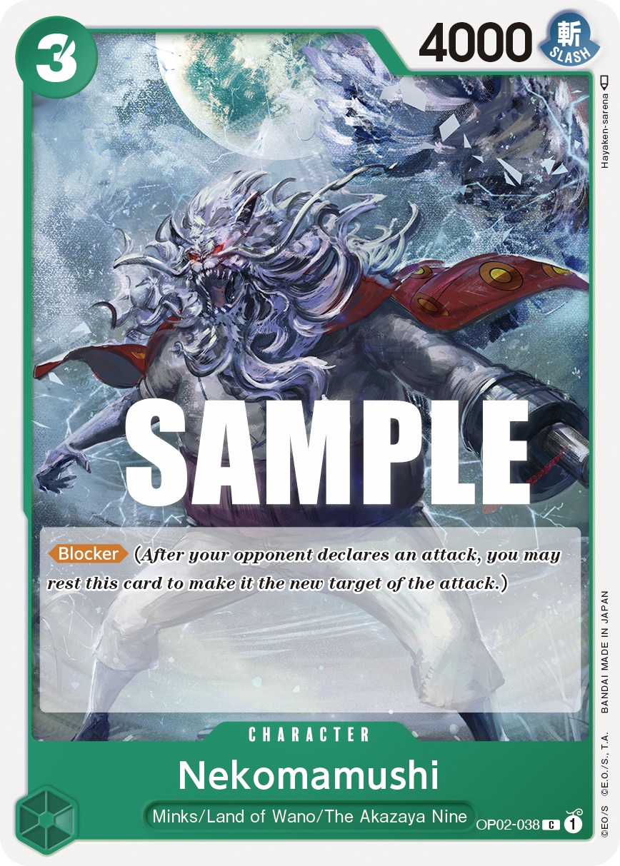Carte Nekomamushi OP02-038 Common — One Piece TCG OP-02 Paramount War (Bandai)