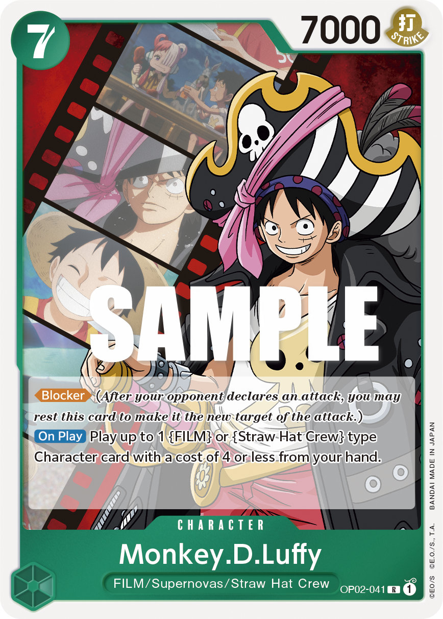 Carte Monkey.D.Luffy OP02-041 Rare — One Piece TCG OP-02 Paramount War (Bandai)