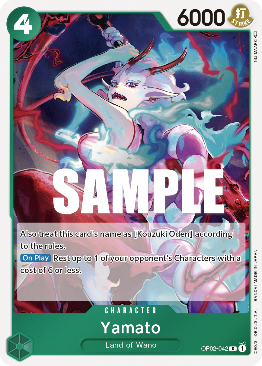 Carte Yamato OP02-042 Rare — One Piece TCG OP-02 Paramount War (Bandai)